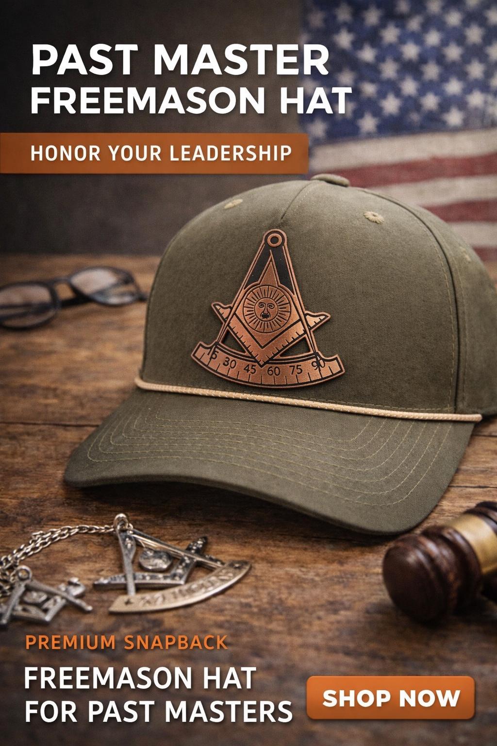 The Past Master Masonic Hat, Square and compasses