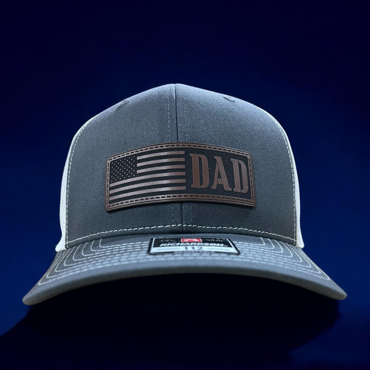 American Flag Leather Patch Dad Hat: Patriotic Baseball Cap