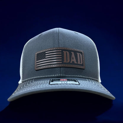 American Flag Leather Patch Dad Hat: Patriotic Baseball Cap