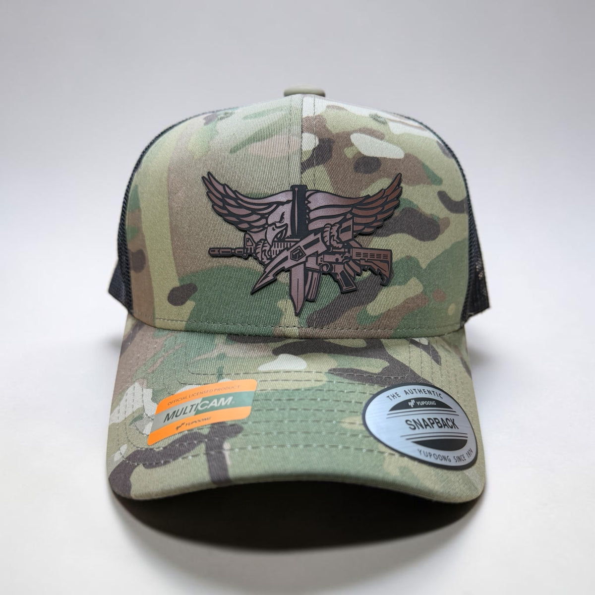 SWAT Emblem Leather Patch Hat, Tactical Police Cap