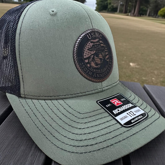 USMC 250th Anniversary Patch Hat, Marine Corps Gift