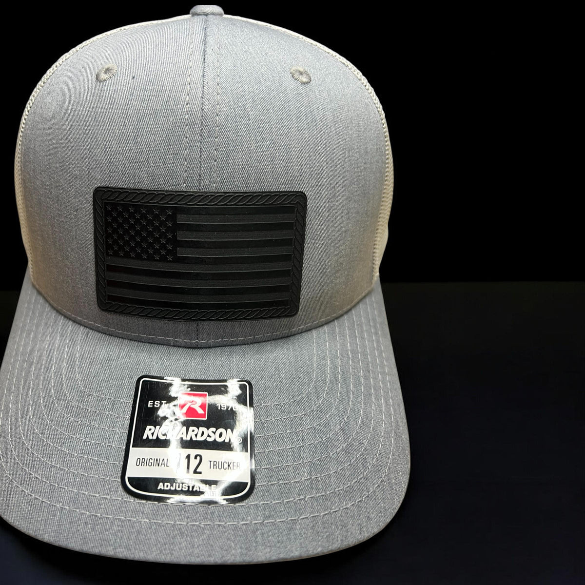 Richardson American Flag Patch Hat, Leatherette USA Cap