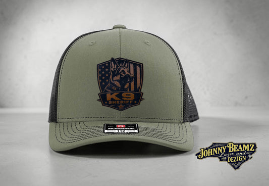 Custom K9 Leather Patch Hat