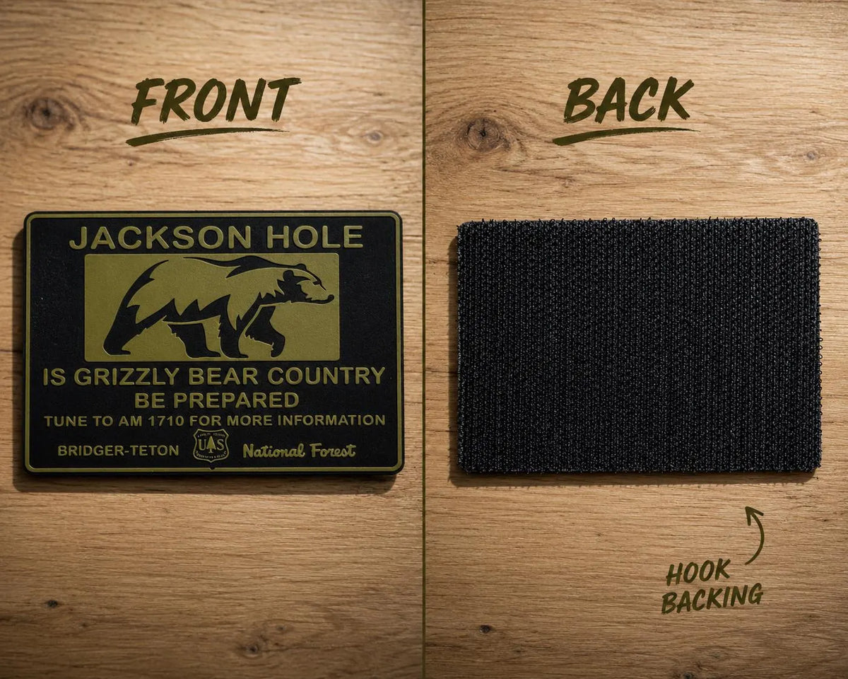 Custom Leather Morale Patch with Hook Backing
