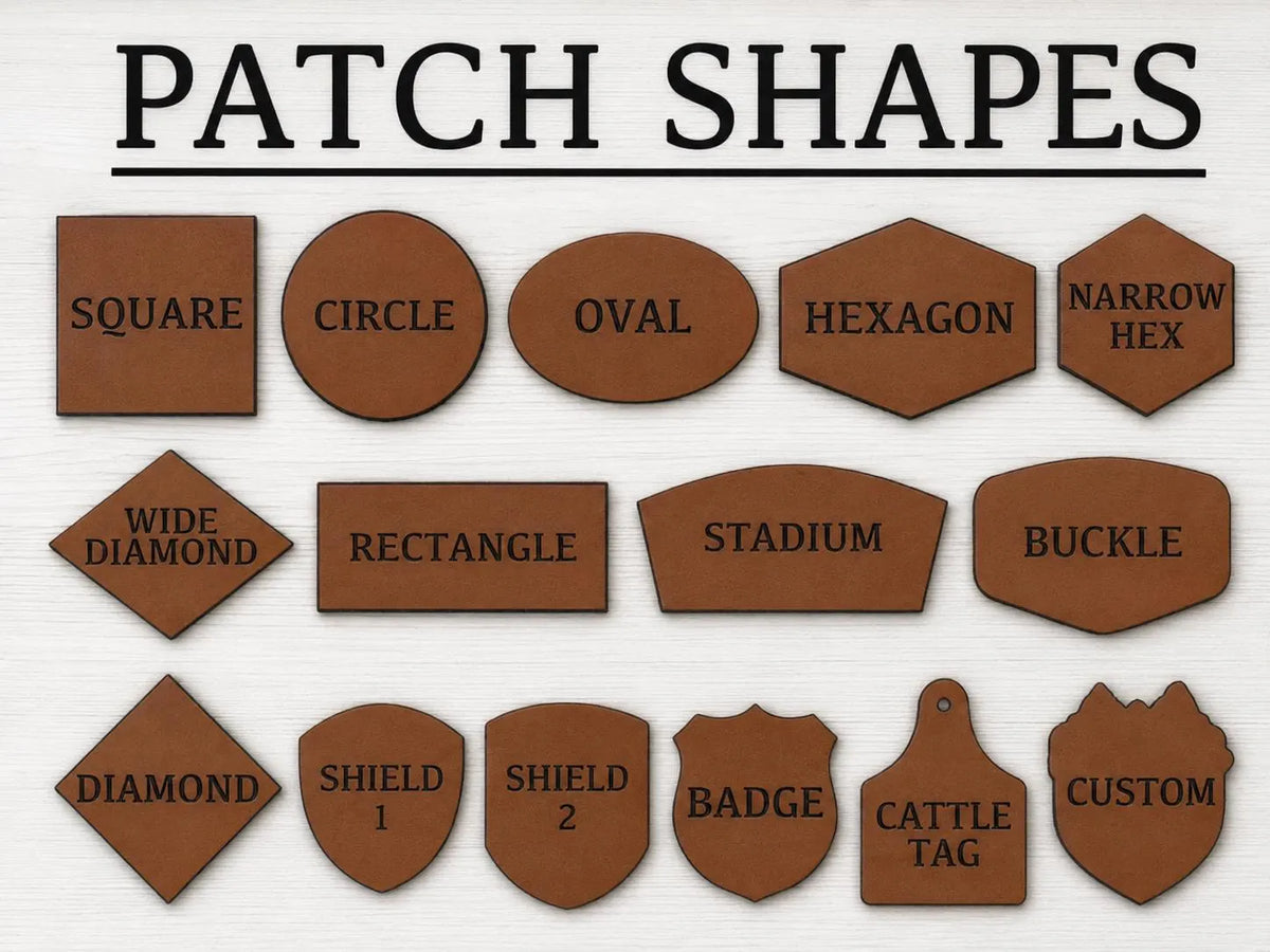 Custom Leather Morale Patch with Hook Backing