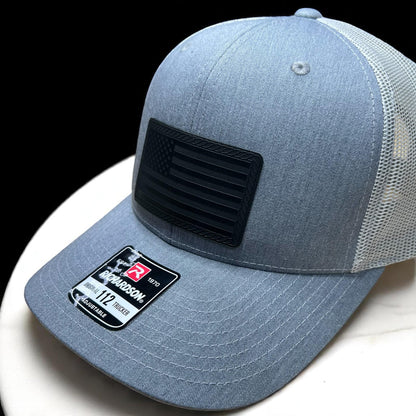Richardson American Flag Patch Hat, Leatherette USA Cap